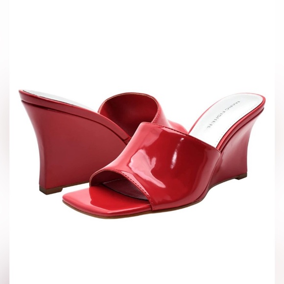 Marc Fisher Shoes - Marc Fisher Patent Wedge Sandals SZ 7.5